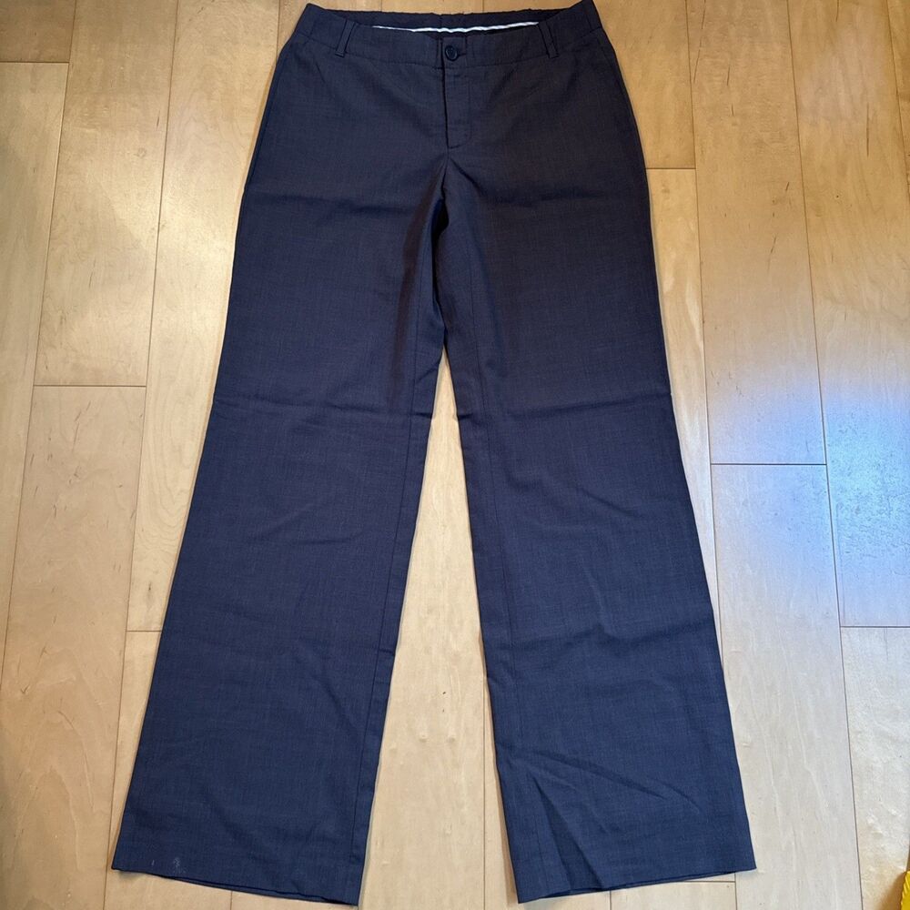 WIDE LEG STRETCH WOOL Banana Republic Size 6 Brown Dress Pants